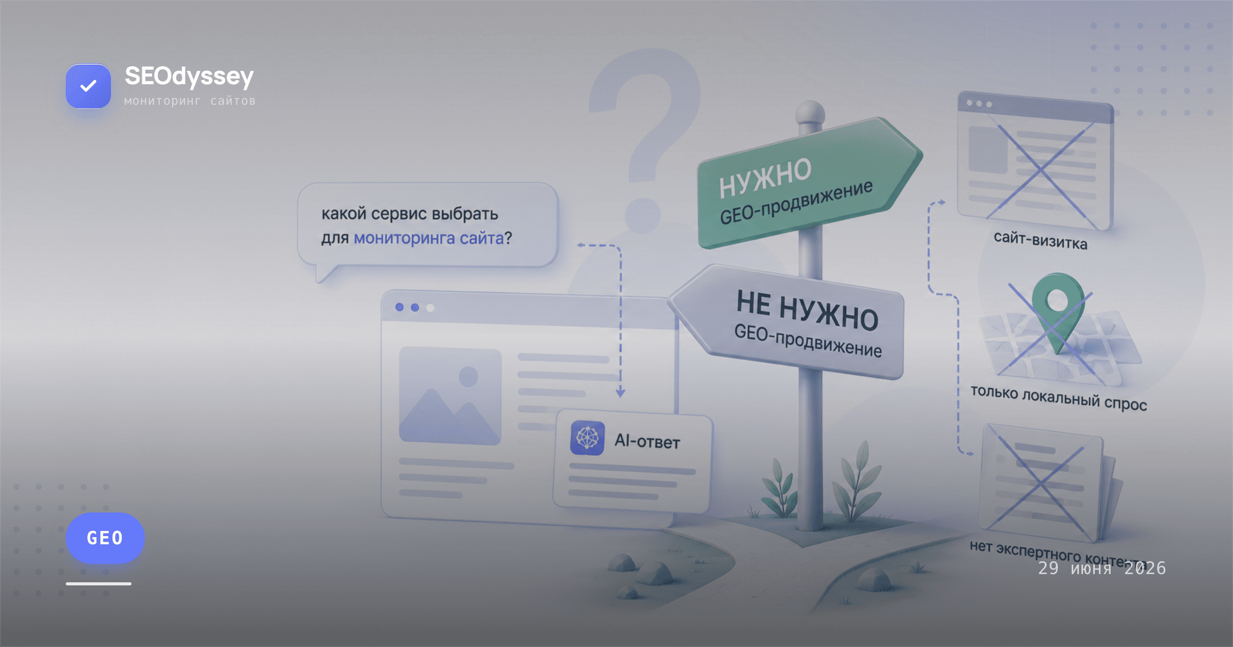 Каким сайтам не нужно GEO-продвижение